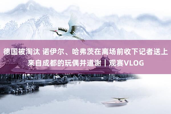德国被淘汰 诺伊尔、哈弗茨在离场前收下记者送上来自成都的玩偶并道谢｜观赛VLOG