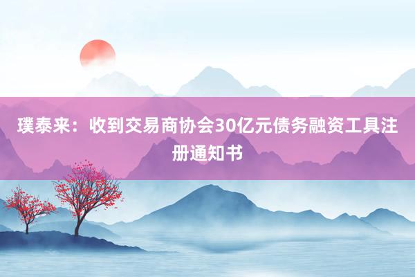 璞泰来：收到交易商协会30亿元债务融资工具注册通知书