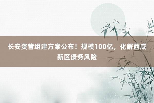 长安资管组建方案公布！规模100亿，化解西咸新区债务风险