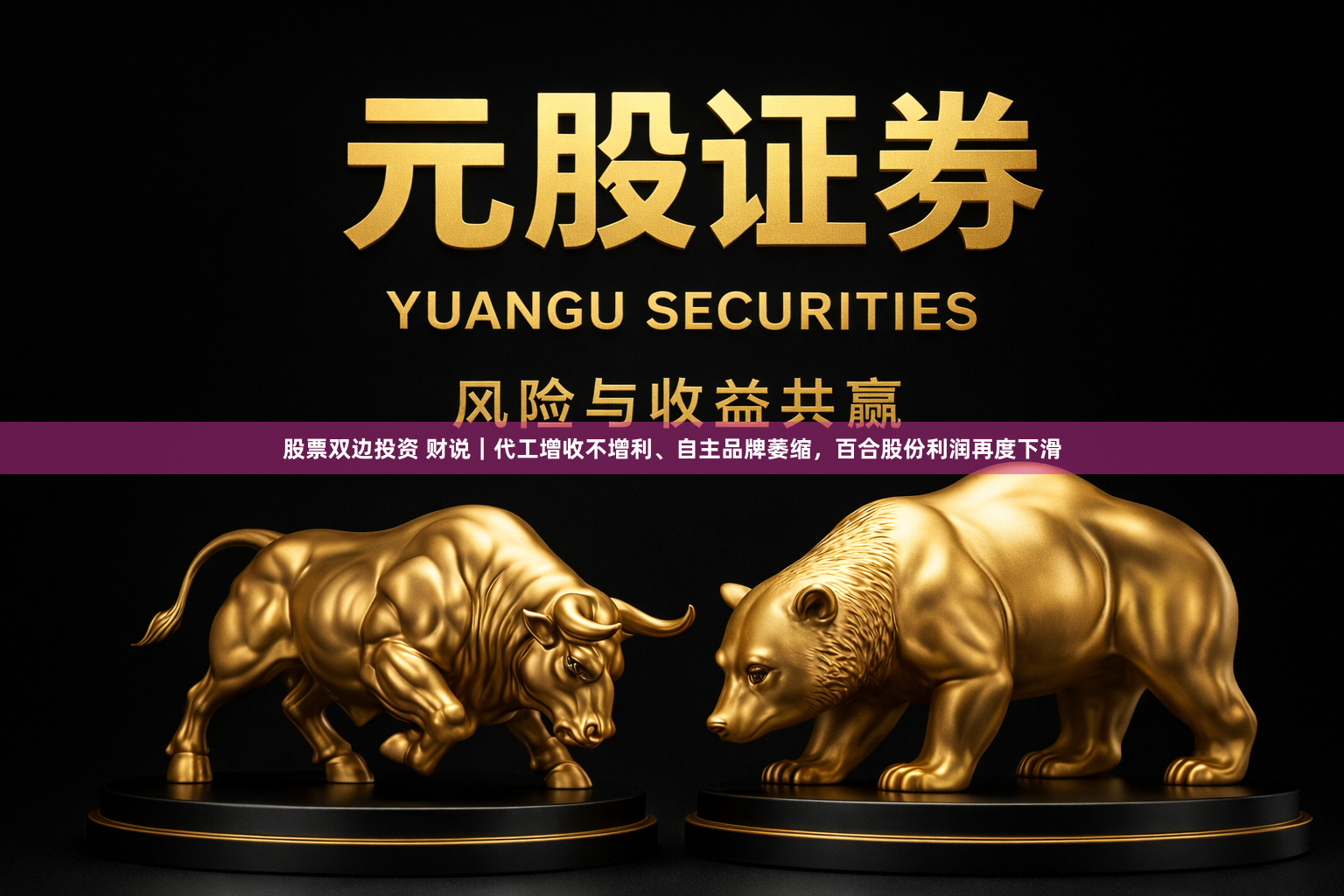 股票双边投资 财说｜代工增收不增利、自主品牌萎缩，百合股份利润再度下滑